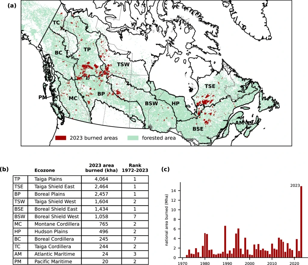 2023 area burned in Canada